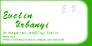 evelin urbanyi business card